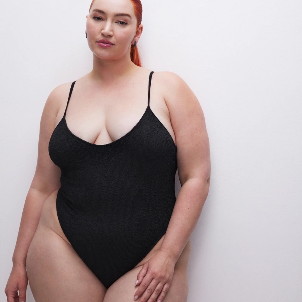 NWT Good American Always Fits One-Piece Swimsuit 2XL/3XL Black
